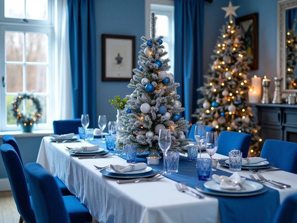 Home Decorating Ideas with Blue for Christmas