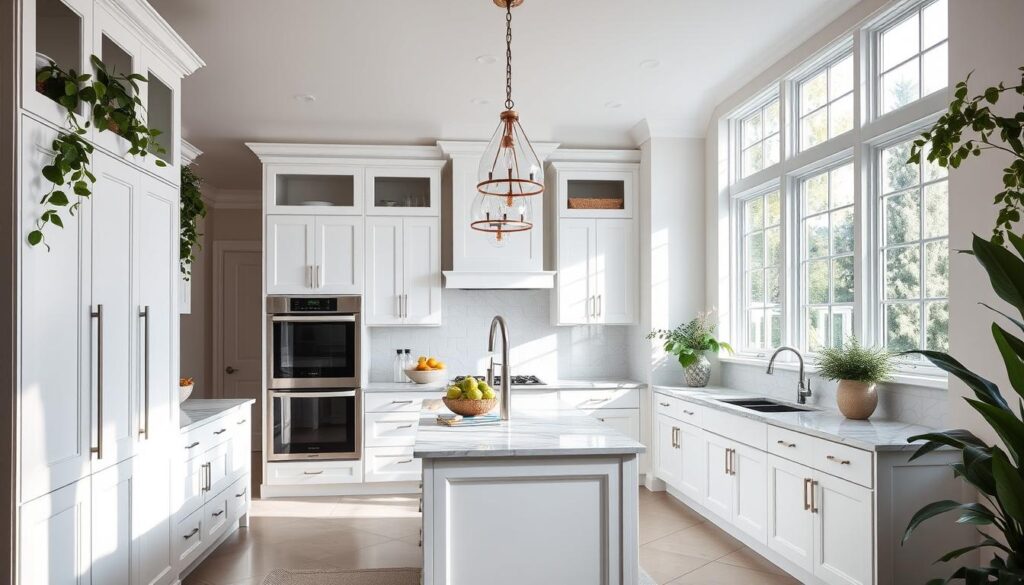 white kitchen cabinets