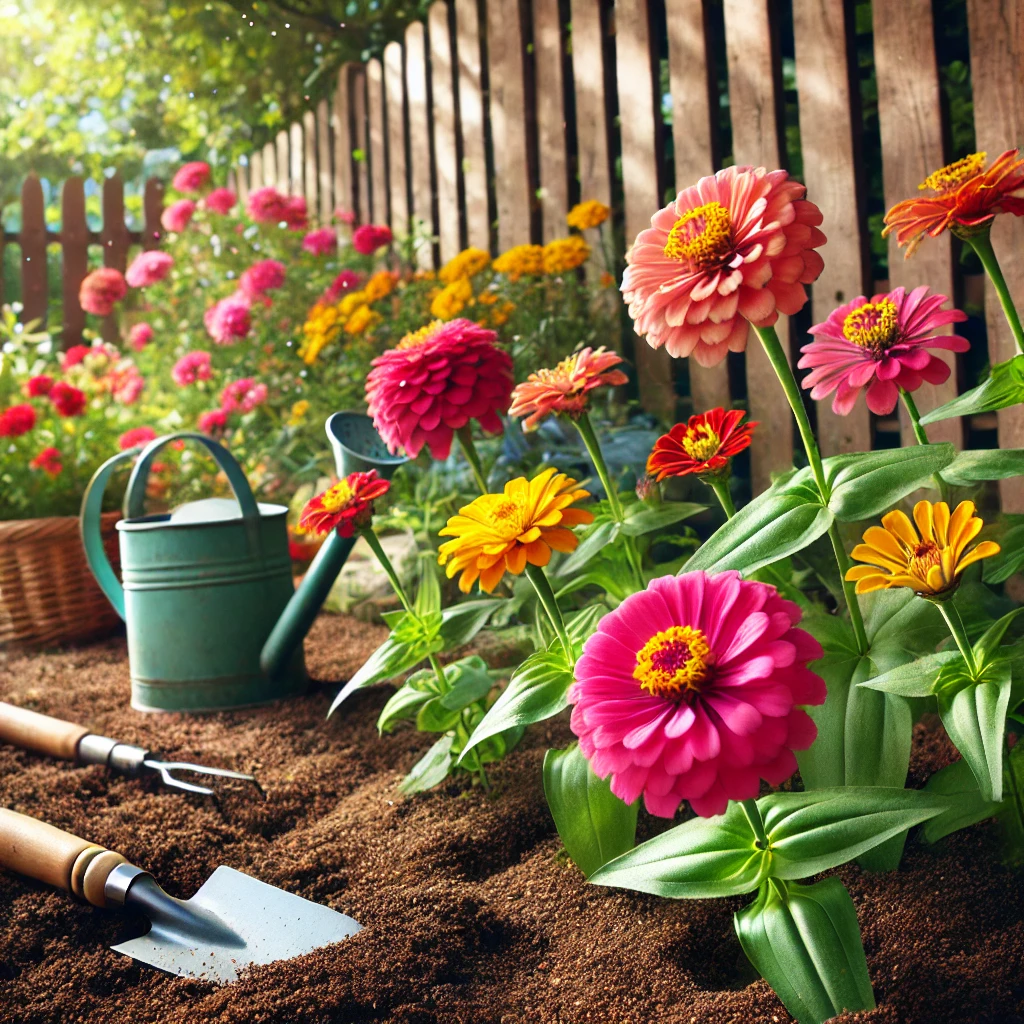 planting zinnia planting zinnia