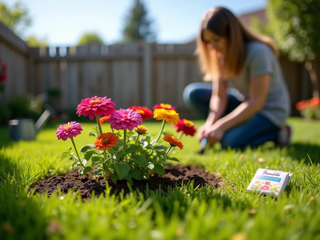 planting zinnia planting zinnia