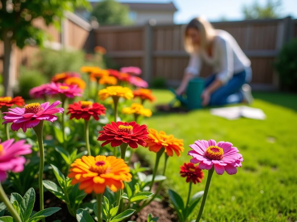 planting zinnia planting zinnia